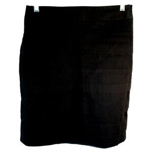 Rafaella Women's Black Mid Rise Lined Side Zip Pencil Skirt Size 8